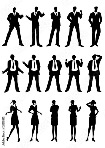 ビジネスマン ビジネスウーマン 人物シルエット Stock Vector Adobe Stock