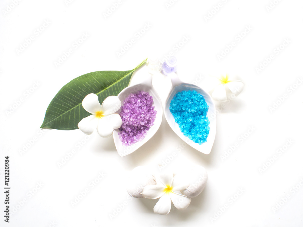 Spa Treatments and massage on wooden white, soft and select focu Spa Treatments and massage on wooden white, soft and select focu