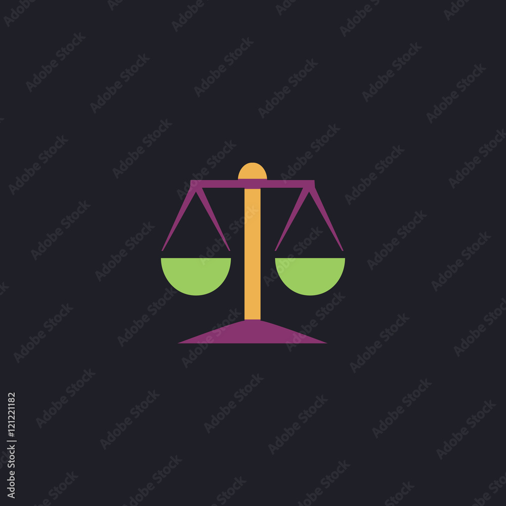 Mechanical scales computer symbol Mechanical scales computer symbol