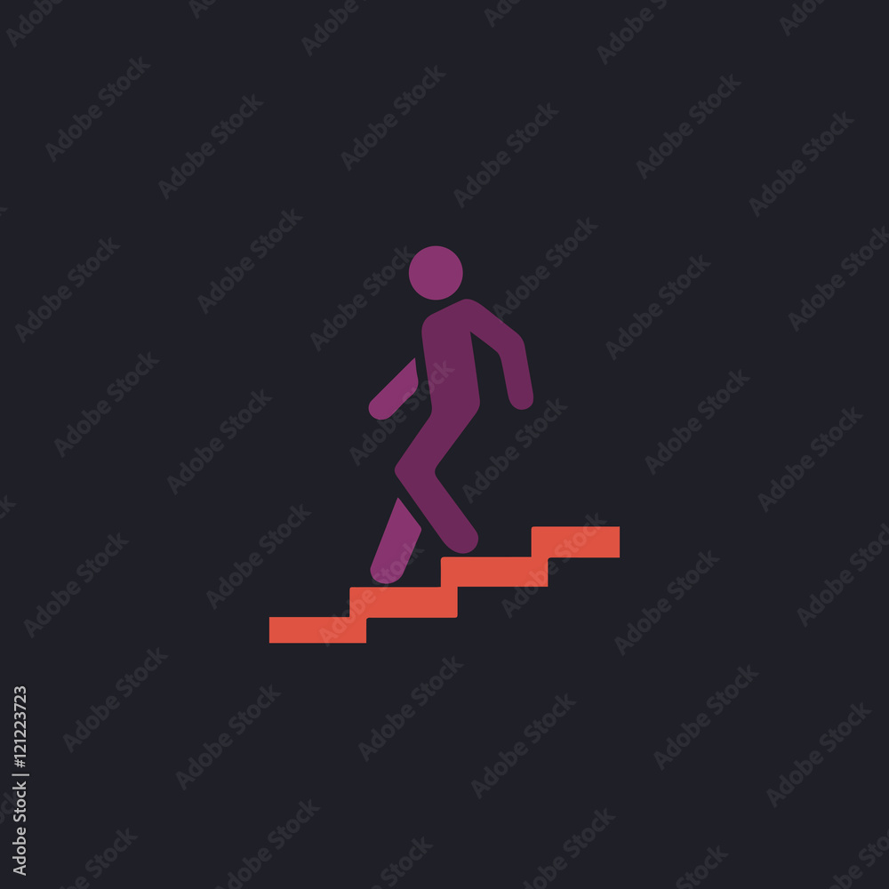 Down staircase computer symbol Down staircase computer symbol