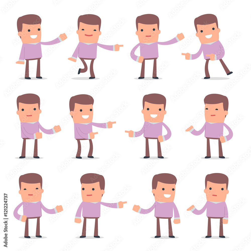 Set of Active and Positive Character Stylist making presentation Set of Active and Positive Character Stylist making presentation