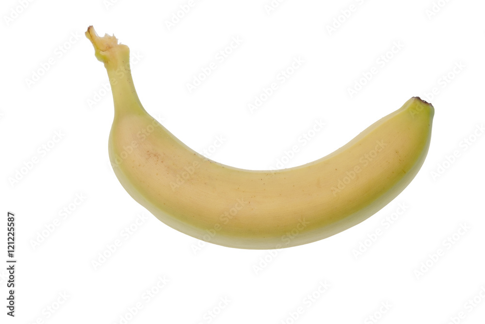 One banana on white background One banana on white background