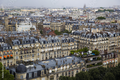 beautiful view from above of Paris