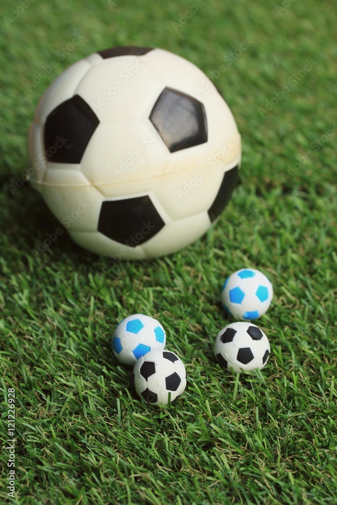 Soccer ball on field Soccer ball on field
