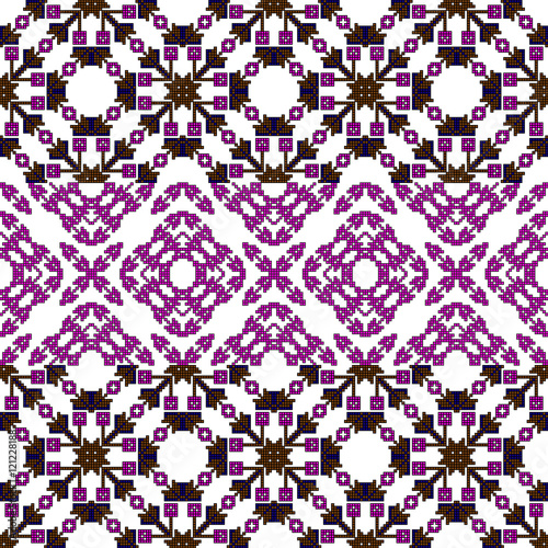 scheme for embroidery. Pixel Mosaic. vector