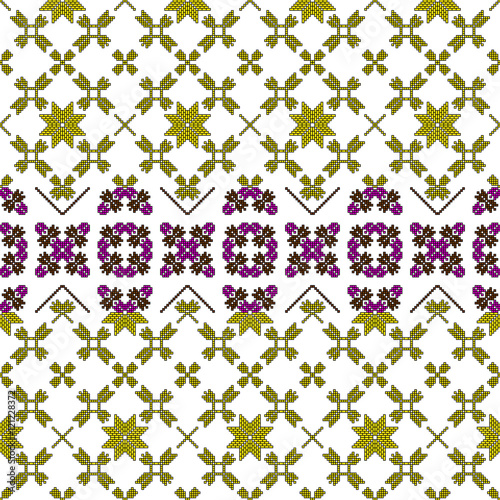 scheme for embroidery. Pixel Mosaic. vector