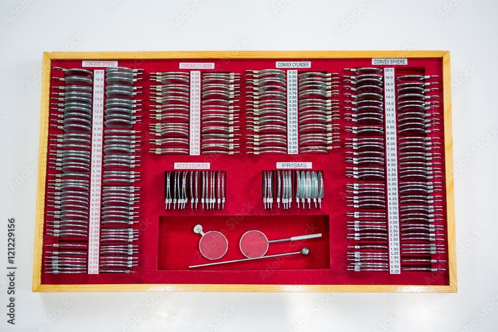 Closeup of trial lens set Stock Photo Adobe Stock