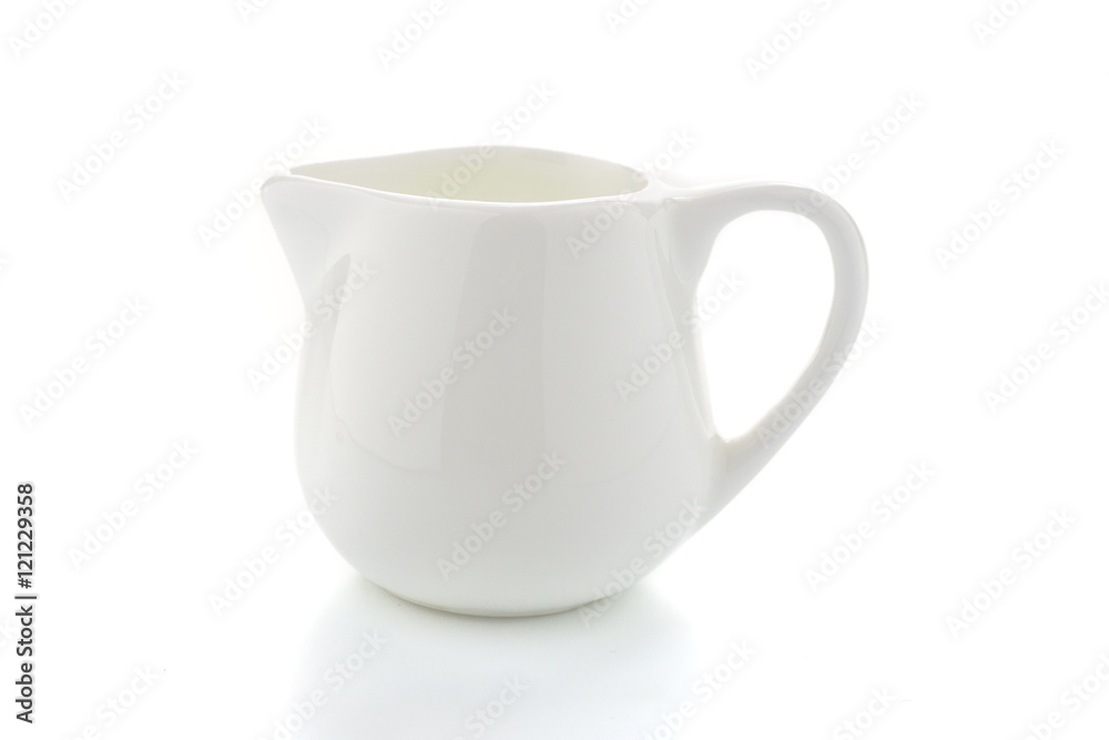 Ceramic Glass Pitcher Isolated on White Background. Ceramic Glass Pitcher Isolated on White Background.
