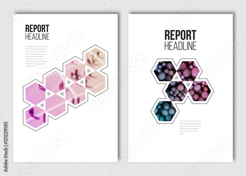 Business brochure design template. Vector flyer layout, blur background with elements for magazine, cover, poster design. A4 size.