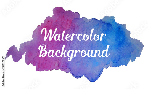Realistic Watercolor Vector Background in bohemian style