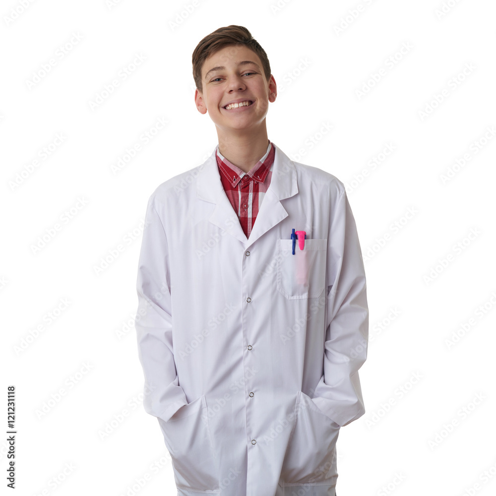 Cute teenager boy over white isolated background Cute teenager boy over white isolated background