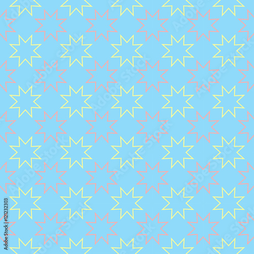 Seamless pattern of snowflakes