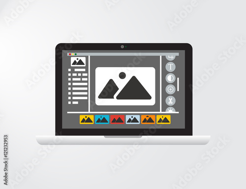 Graphical Interface or GUI of an imagined Photo Editing Software