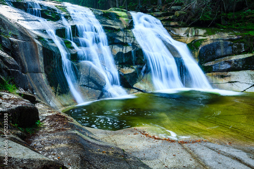 Mumlava waterfall in the Karkonosze National Park, Harrachov.