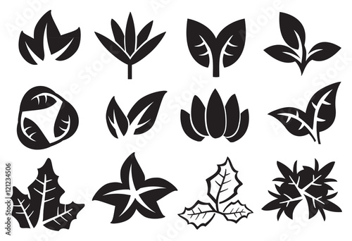 Leaves Vector Icon Set