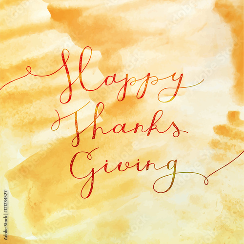 happy thanksgiving lettering