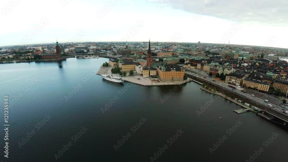 Aerial view. Stockholm. Old houses, buildings and streets. City center. Gamla Stan. Sweden. Shot in 4K (ultra-high definition (UHD).
Aerial view. Stockholm. Old houses, buildings and streets. City center. Gamla Stan. Sweden. Shot in 4K (ultra-high definition (UHD).