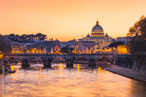 Sunset view of the Vatican city state