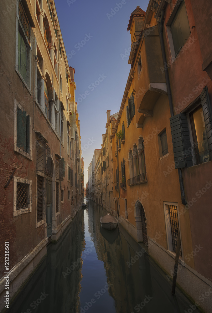 Portrait orientation of Venice canal