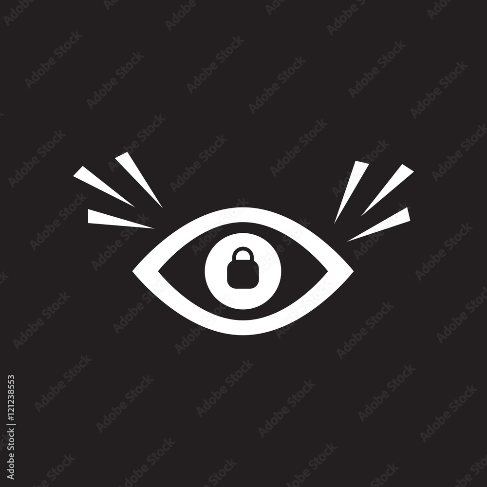 flat icon in black and white style eye problems flat icon in black and white style eye problems