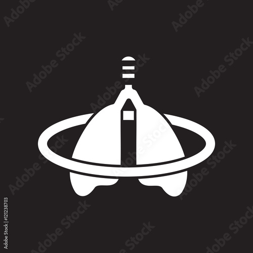flat icon in black and white style inflammation lungs 