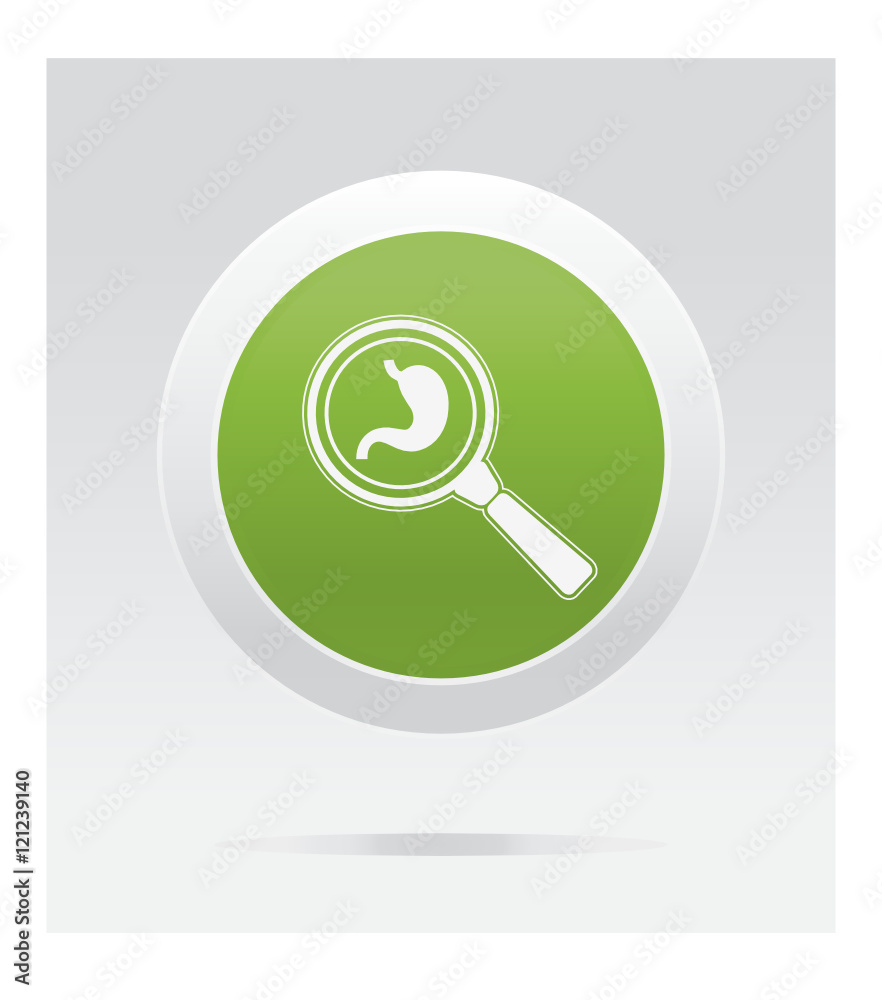 Stomach. Medical icon. Green vector button. Stomach. Medical icon. Green vector button.
