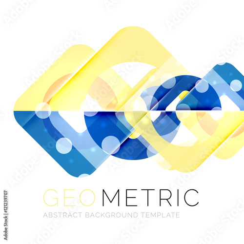 Modern abstract round shapes repititon background