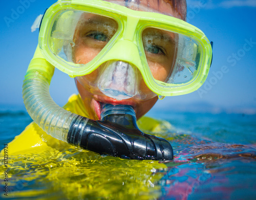 Photo of snorkeling boy