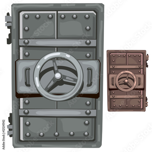 Steel open door of bunker