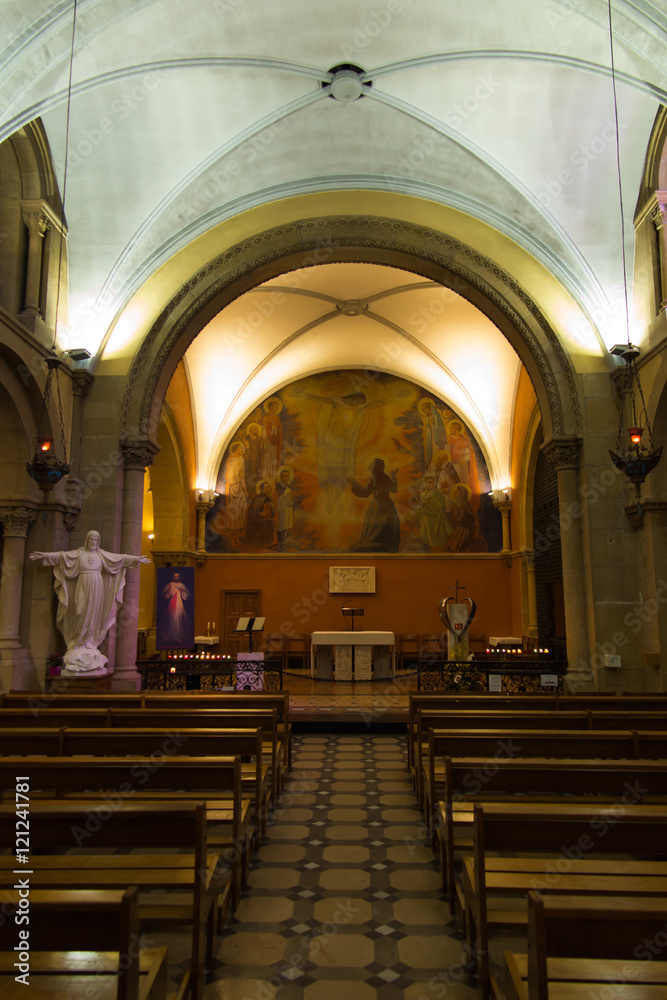 Paray Le Monial, France - September 13, 2016: Inside the chapel