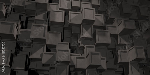 Abstract Background of Concrete Cubes