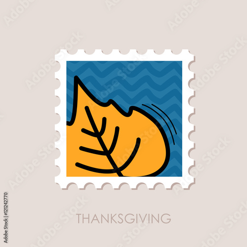 Autumn Leaves poplar stamp