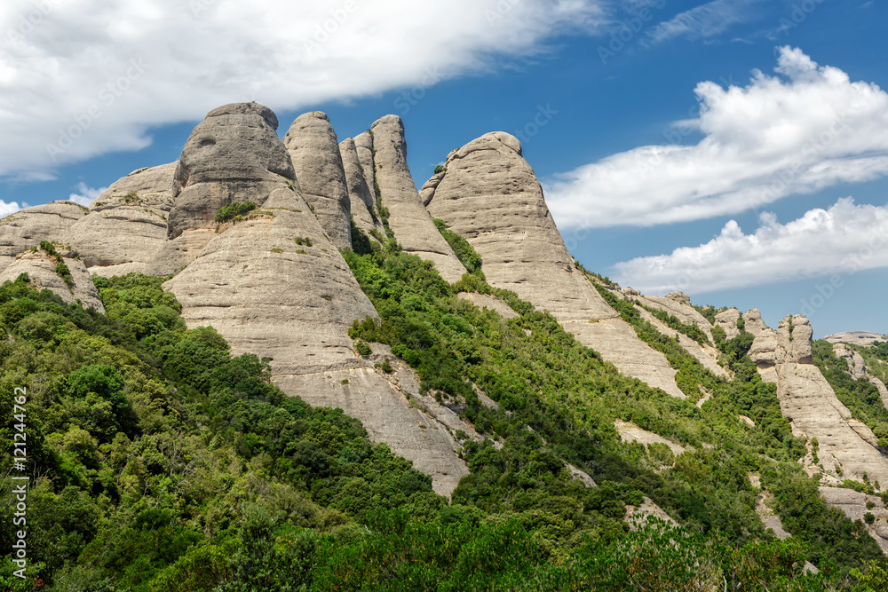 Montserrat mountains in Catalonia