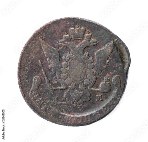 Фотография numismatics, old Russian 5 kopeck 18th century