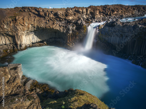 Aldeyjarfoss - a waterfall situated in the north of Iceland in Skjálfandafljót River © ondrejvavra