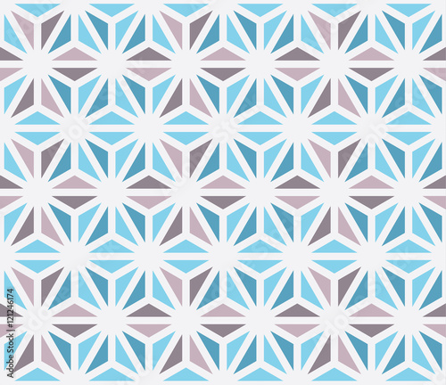 Seamless vector pattern with blue and purple triangles. Can be used as background for business cards, banners, various prints and textiles.