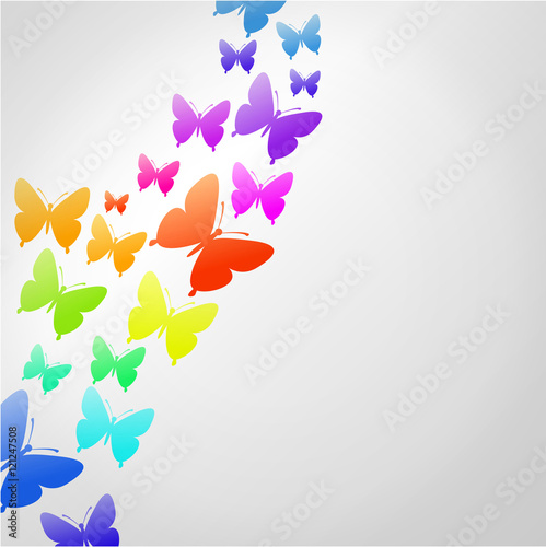 colorful butterflys background
