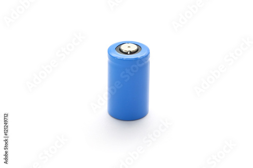 CR2 Lithium Battery Isolated on White Background