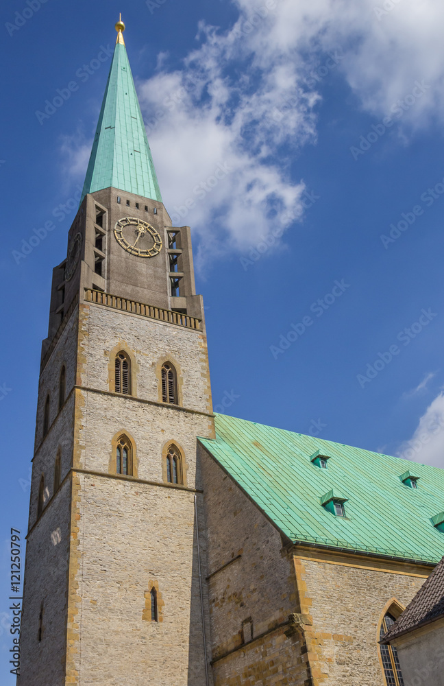 Fototapeta premium Tower of the Nikolai church in Bielefeld