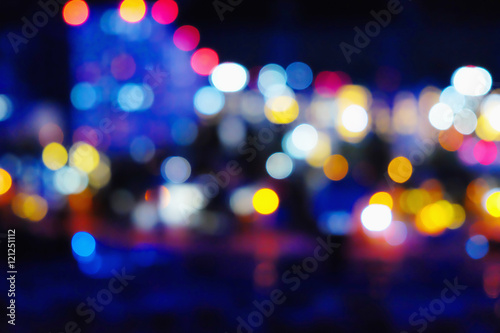 blurred lights of the night city
