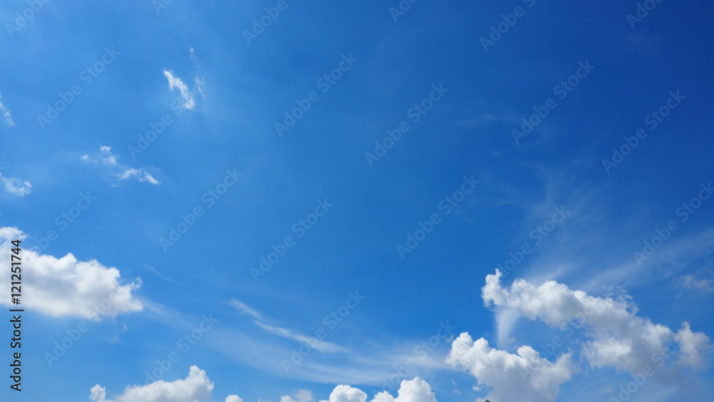 Sky Blue bright and cloud background has more space
