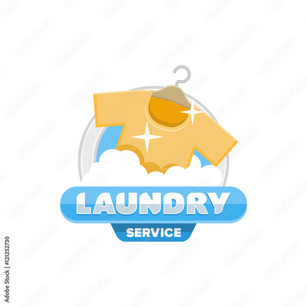 service laundry logo emblem badge
