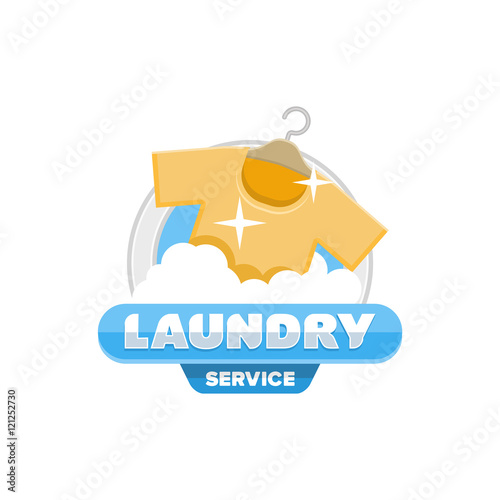 service laundry logo emblem badge