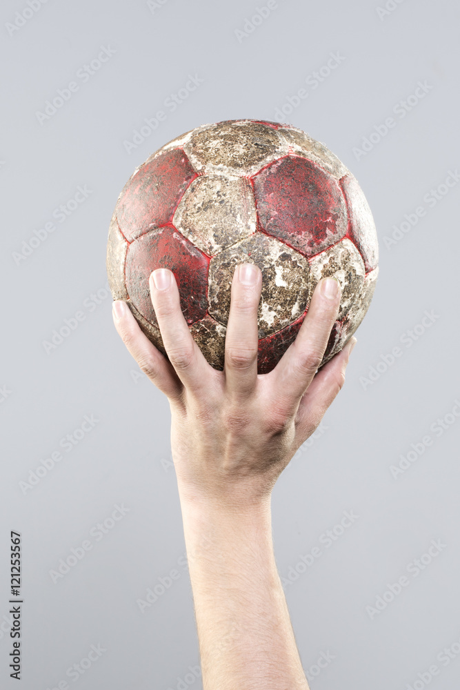 Handball old used ball Stock Photo Adobe Stock