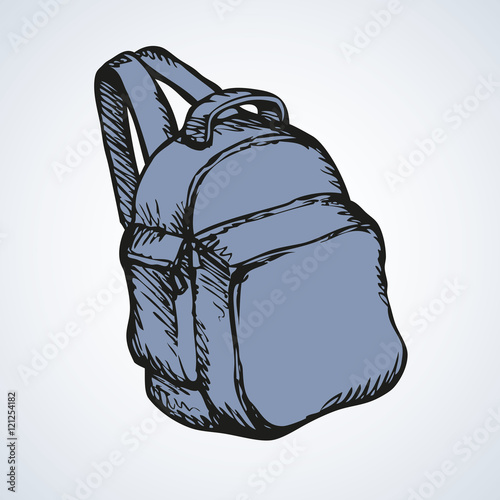 Backpack. Vector drawing