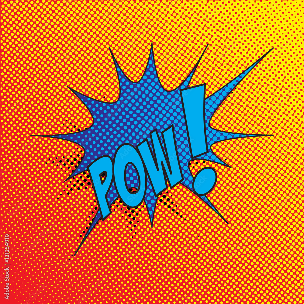 Fototapeta premium Colourful comic book style explosion vector effect