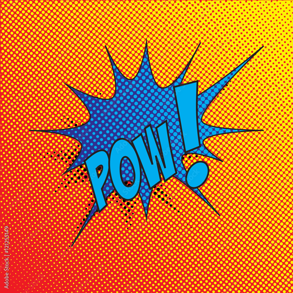 Colourful comic book style explosion vector effect - obrazy, fototapety, plakaty 