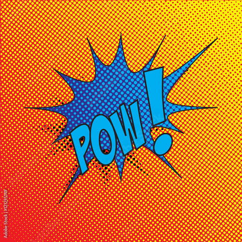 Photo Colourful comic book style explosion vector effect