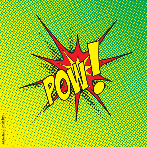 Colourful comic book style explosion vector effect