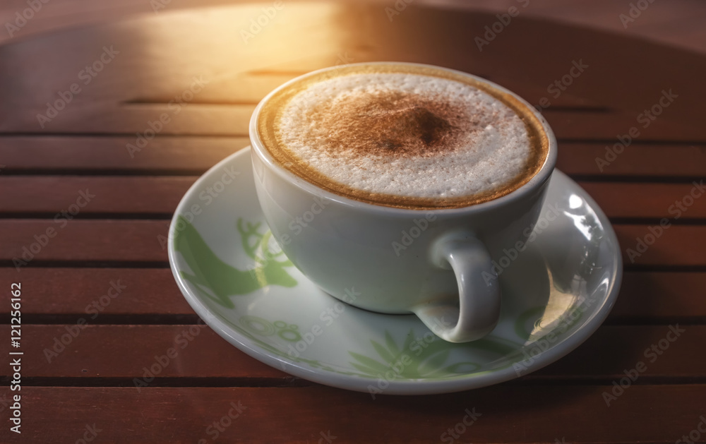 Hot coffee on the table Hot coffee on the table